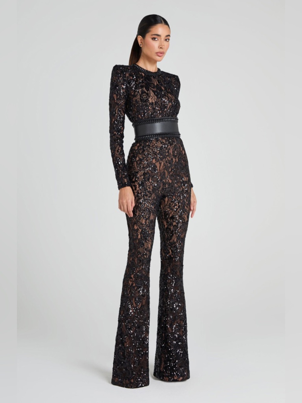 Nadine Merabi BELLA BLACK JUMPSUIT size S ( No belt)